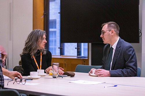 Tom Gordon MP sat in meeting 