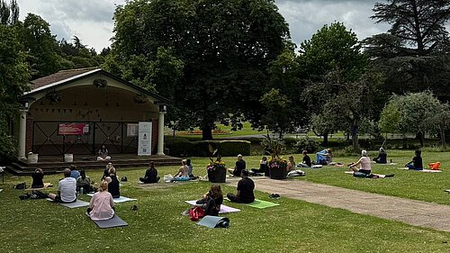 Participants in the event in Harrogate's Valley Gardens