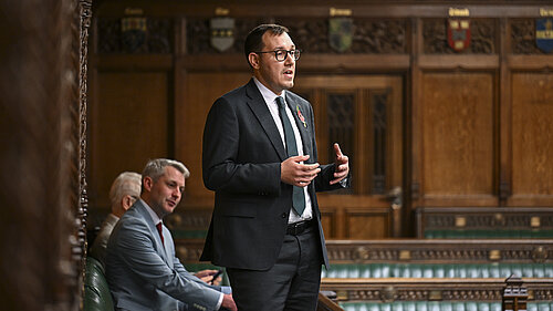 Tom Gordon MP speaking in the House of Commons Chamber