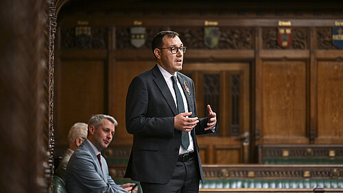 Tom Gordon MP speaking in Parliament