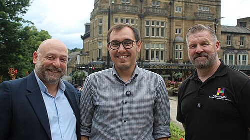 Tom Gordon MP stood with the head of BID