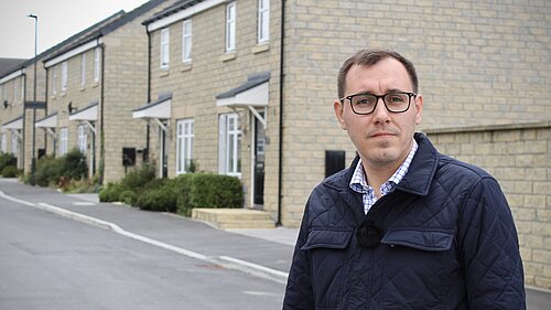 Tom Gordon MP on a new build housing estate