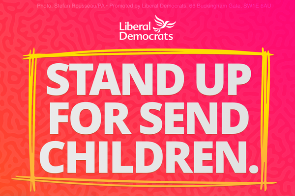 Text saying Stand Up for SEND Children