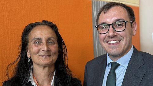 Tom Gordon with Professor Shanta Persaud