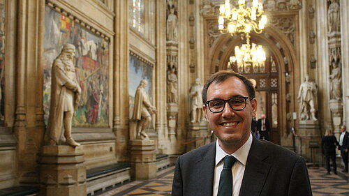 Tom Gordon inside Westminster 