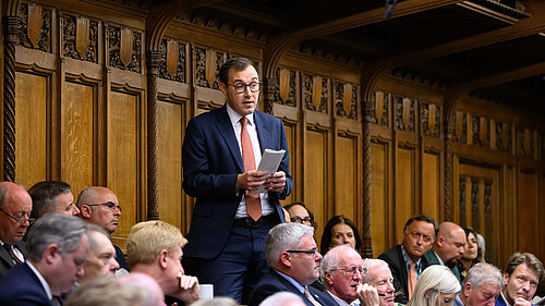 Tom speaking in the House of Commons
