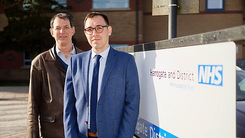 Tom Gordon stood outside a hospital